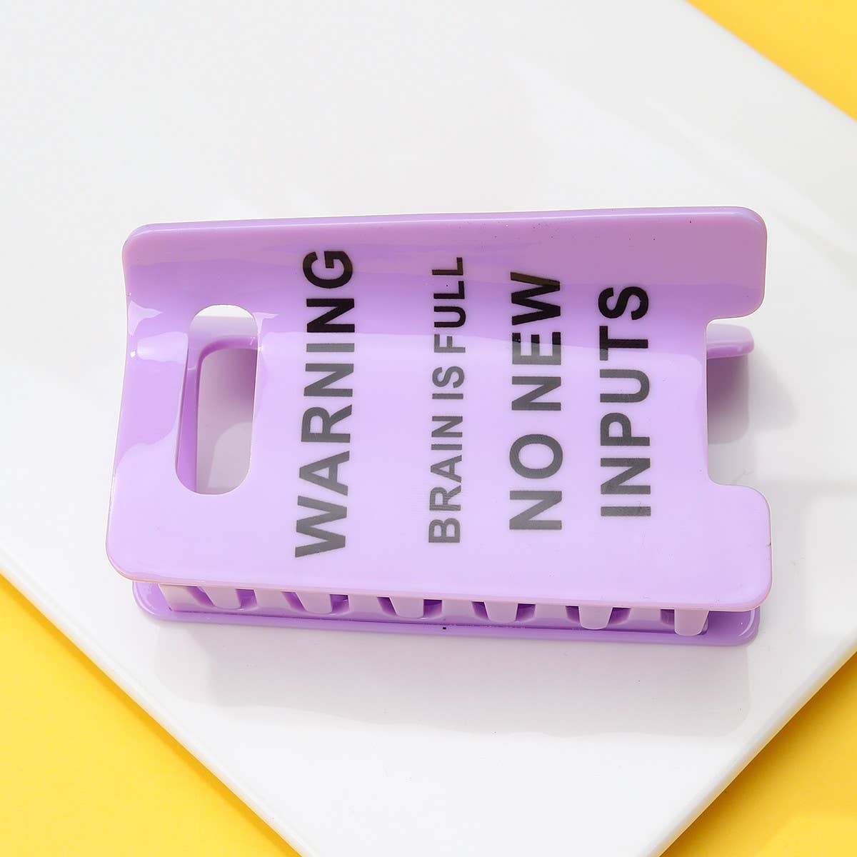 Caution Sign Hair Claw Clip