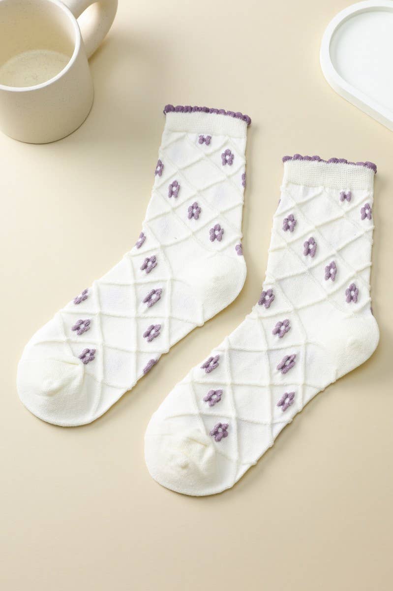 Embroidered Crew Sock