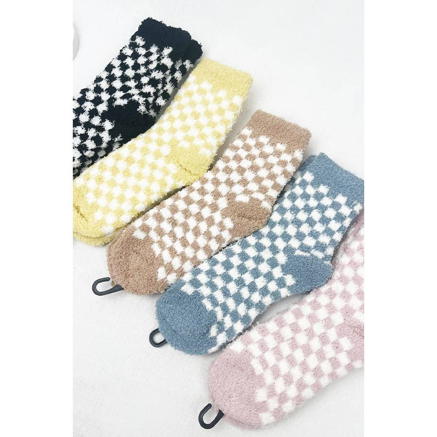 Checker Fleece Socks