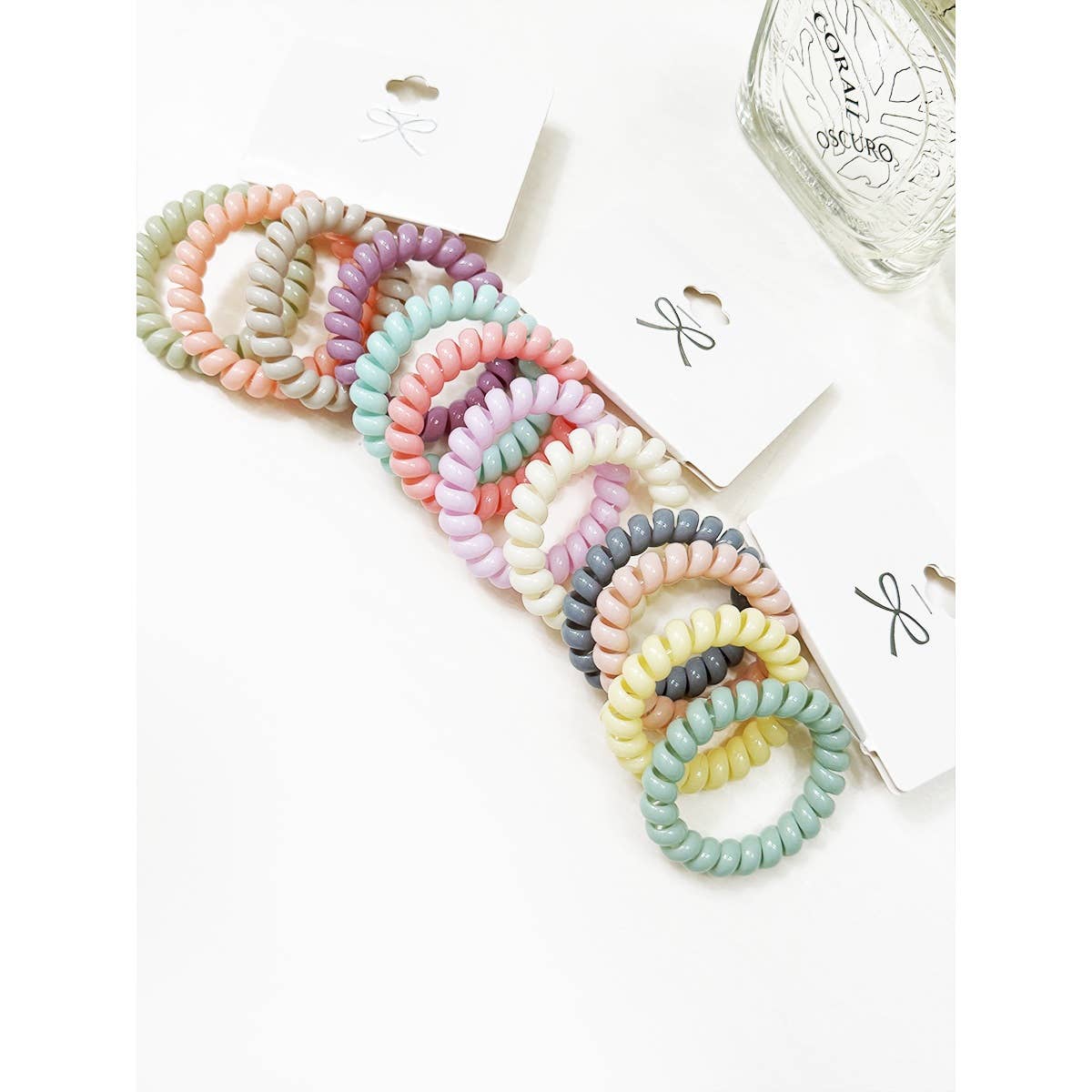 Pastel Spiral Hair Tie Set