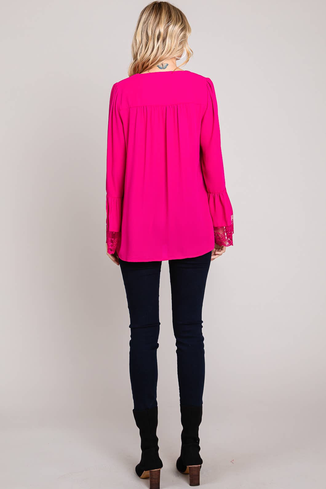 Lace Detail Long Sleeve Top