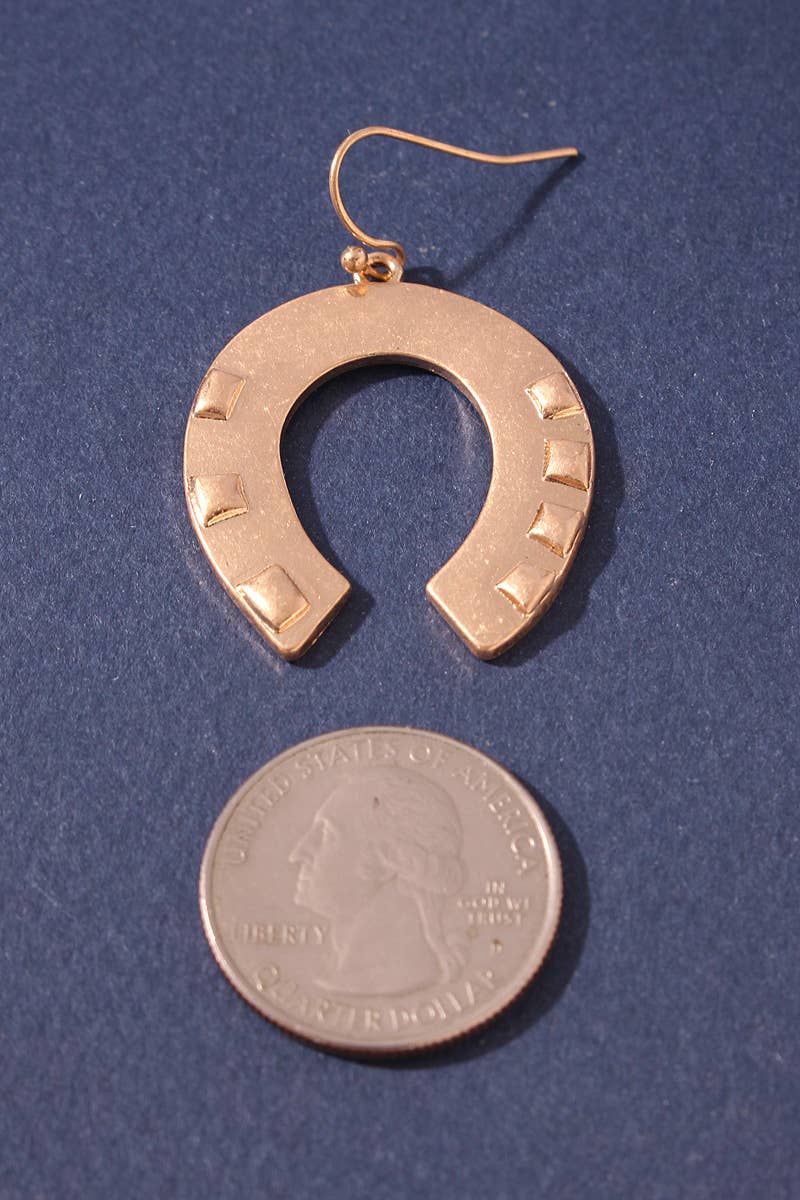 Western Horseshoe Drop Earrings