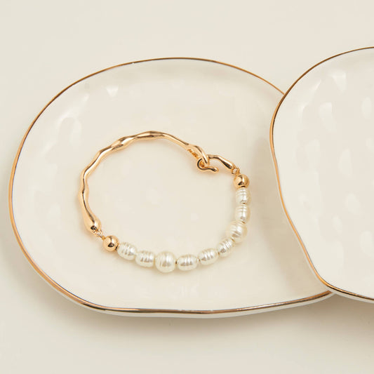 Bangle Bracelet Julien Genuine Freshwater Pearls