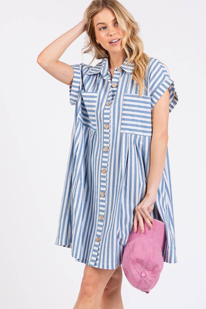 Cotton Striped Dress