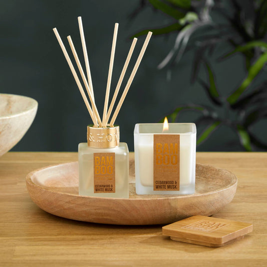 Candle & Reed Diffuser Gift Set - Bamboo & Ginger Lily (1pk)