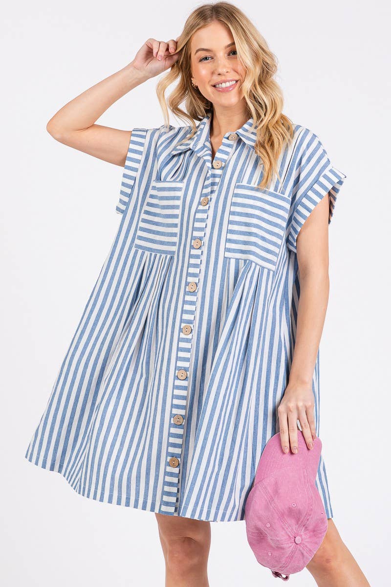 Cotton Striped Dress