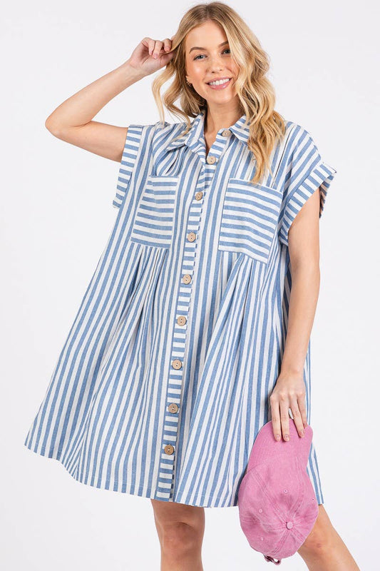 Cotton Striped Dress