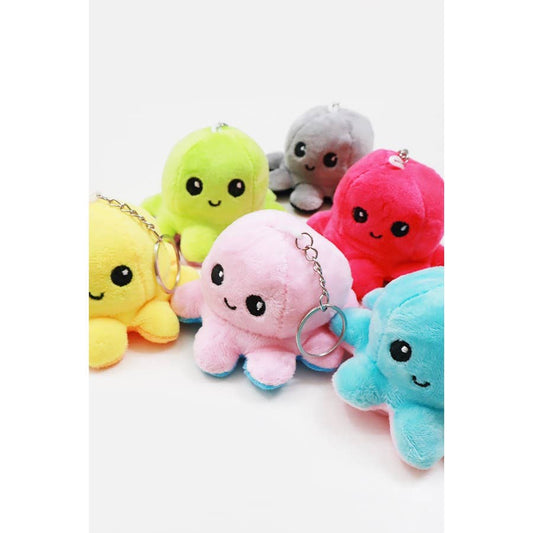 Mini Reversible Octopus Plushie Keychain