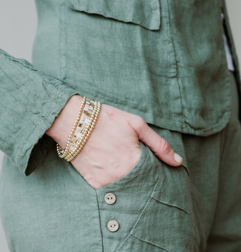 Bead Stretch Bracelet 4mm