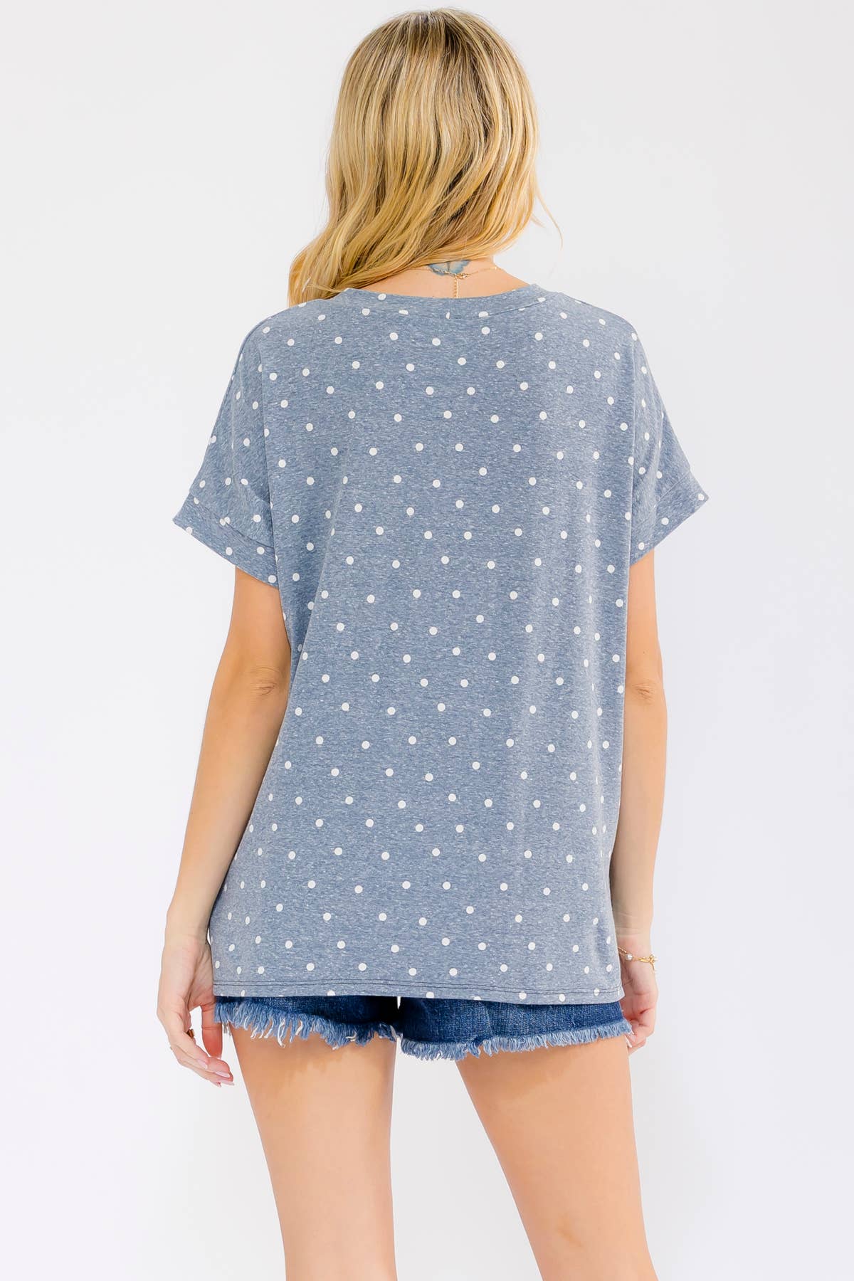 Polka Dot Flowy Top