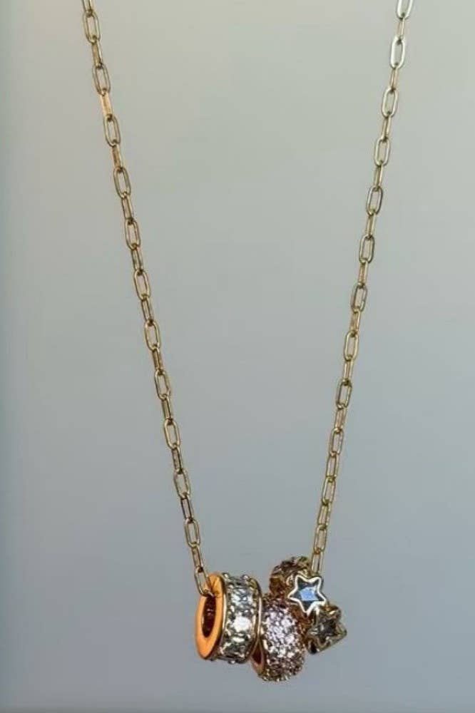 Barrel Rhinestone Necklace
