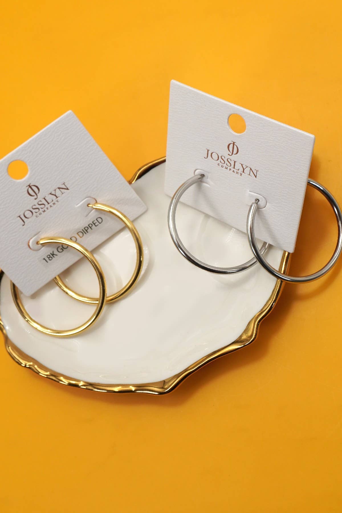 18K Slim Hoop Earrings
