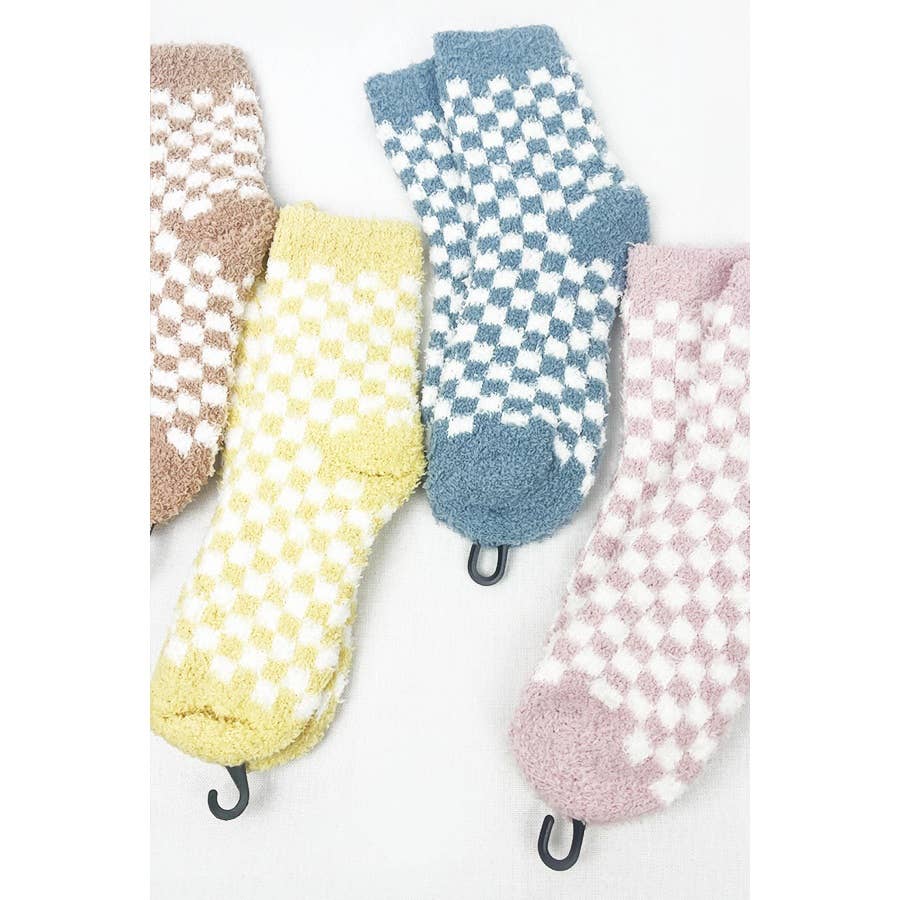 Checker Fleece Socks