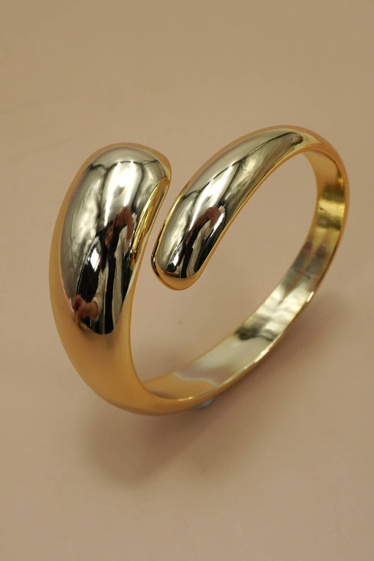 Wide Teardrop Bangle