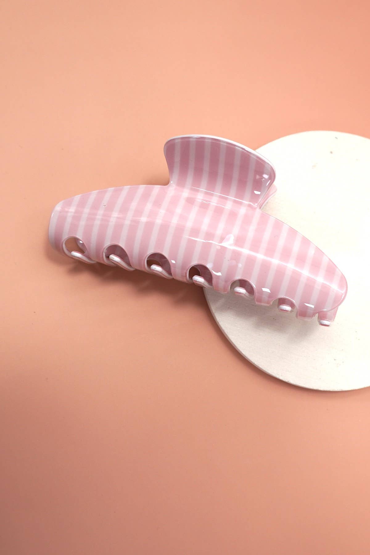 Jumbo Stripe Plaid Claw Clip