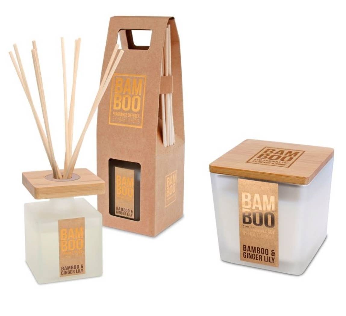 Candle & Reed Diffuser Gift Set - Bamboo & Ginger Lily (1pk)