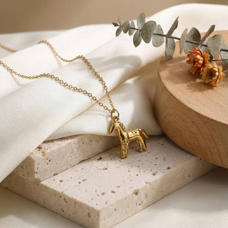 Waterproof Horse Necklace