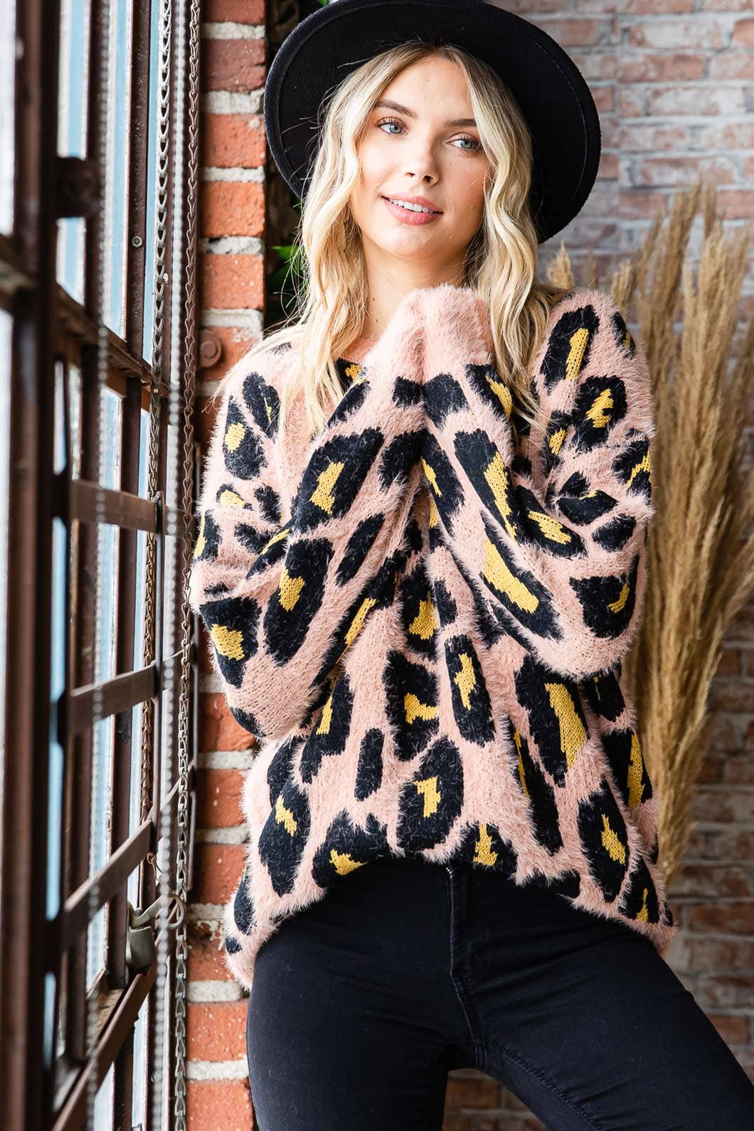 Leopard Round Neck Sweater