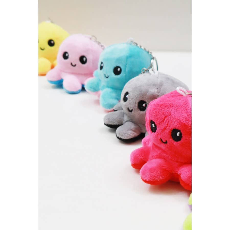 Mini Reversible Octopus Plushie Keychain