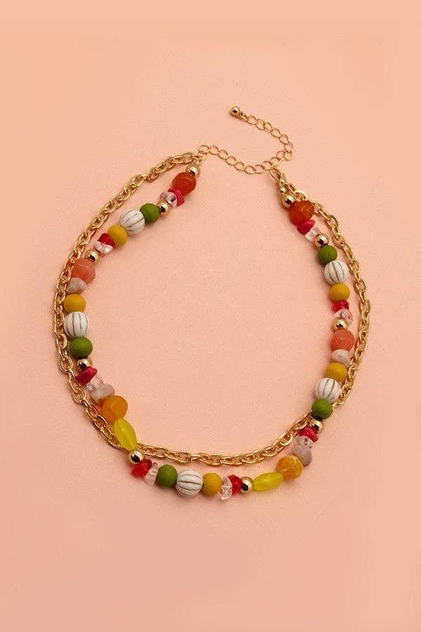 Bead Chain Layered Necklace