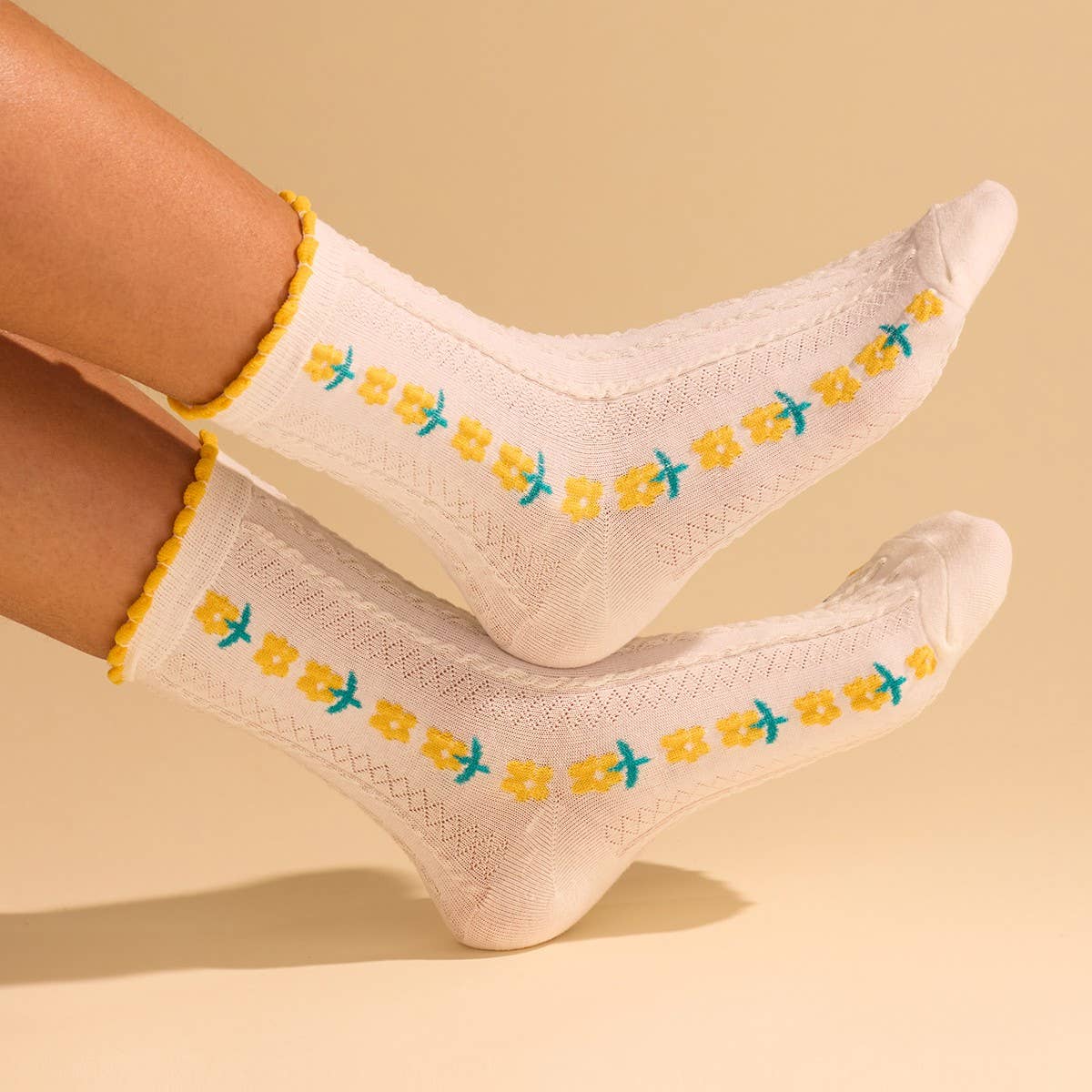 Embroidered Crew Sock