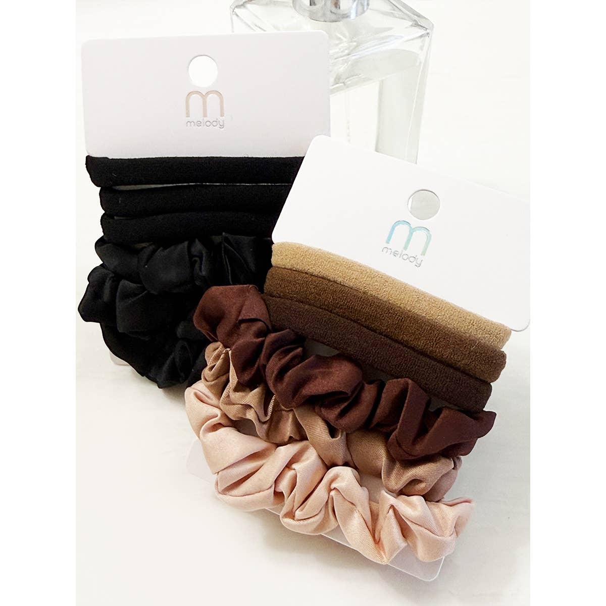 Brown Tones Tie and Scrunchie Set