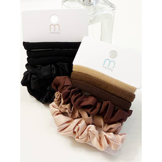 Brown Tones Tie and Scrunchie Set