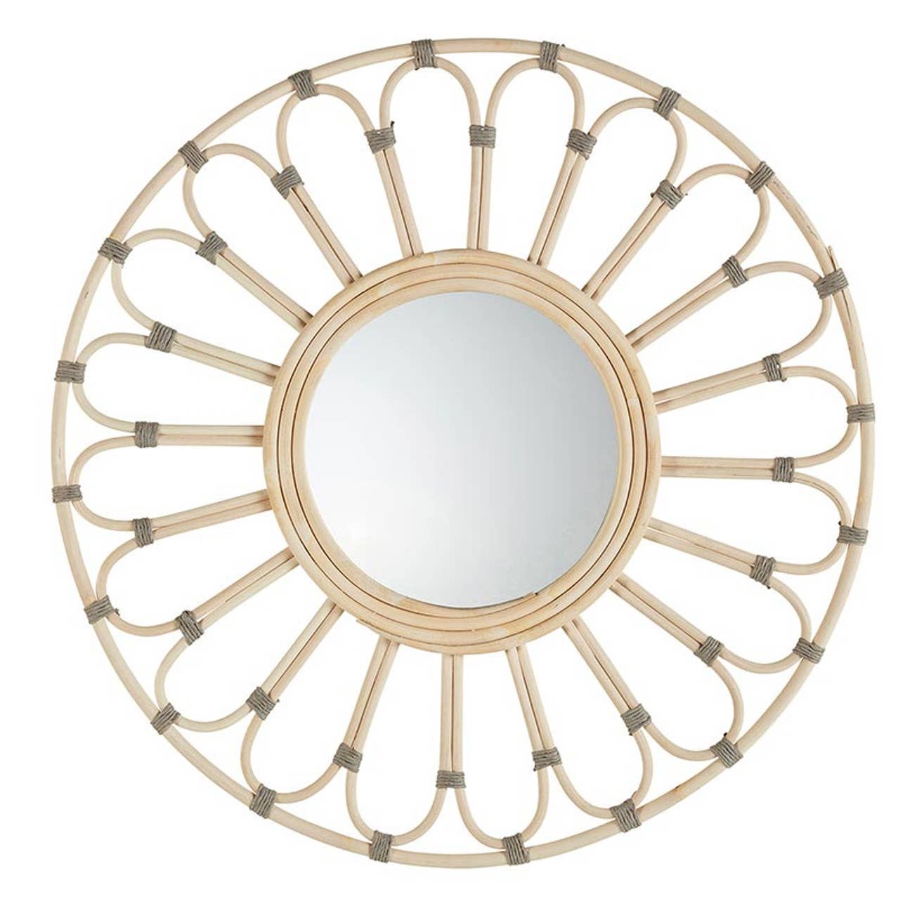 Sunflower Rattan Mirror