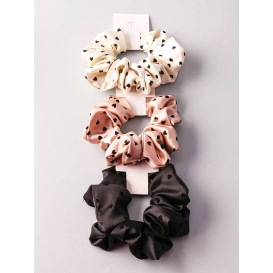 Heart Satin Scrunchies