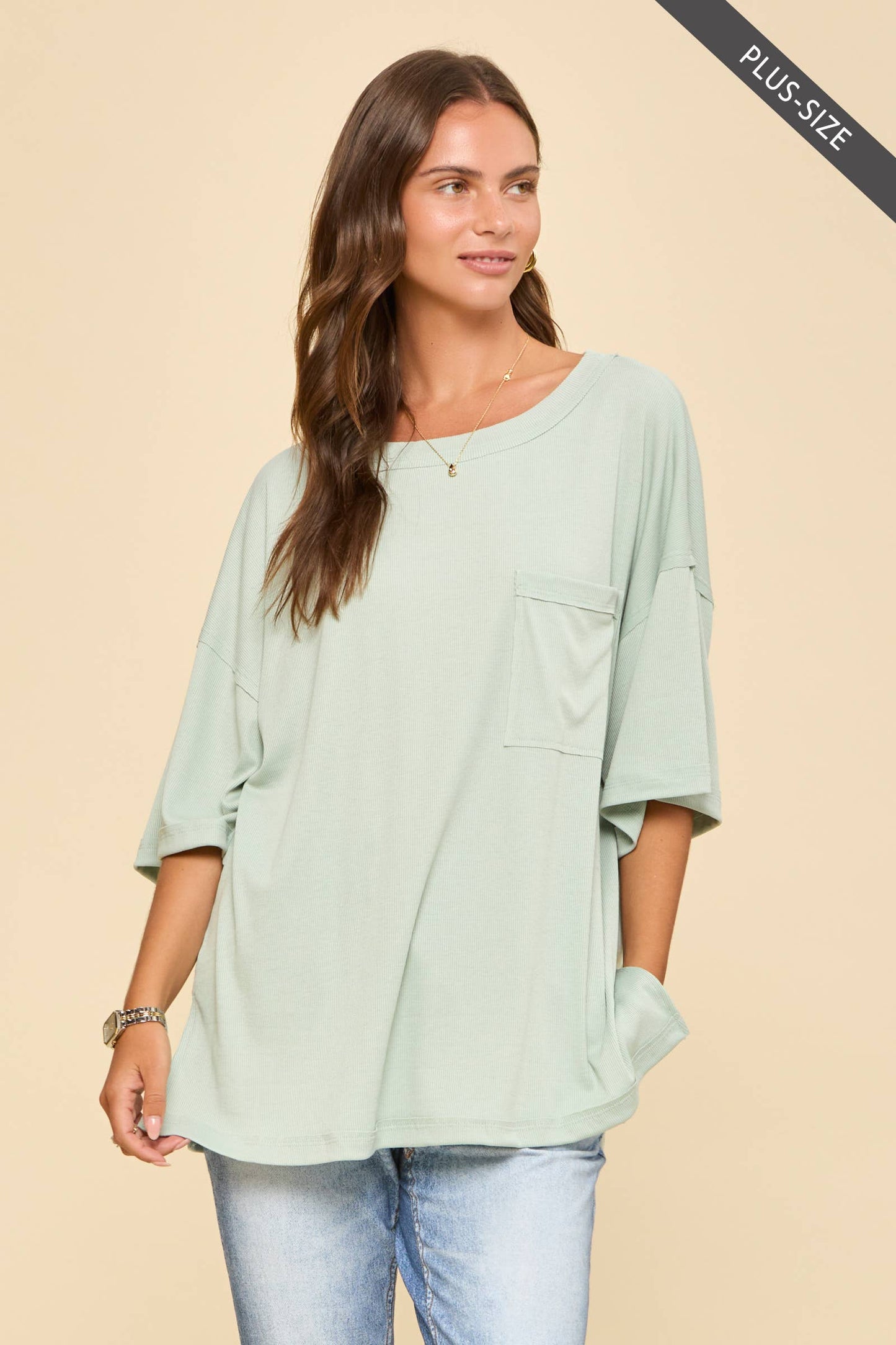 Ribbed Boyfriend Knit Top