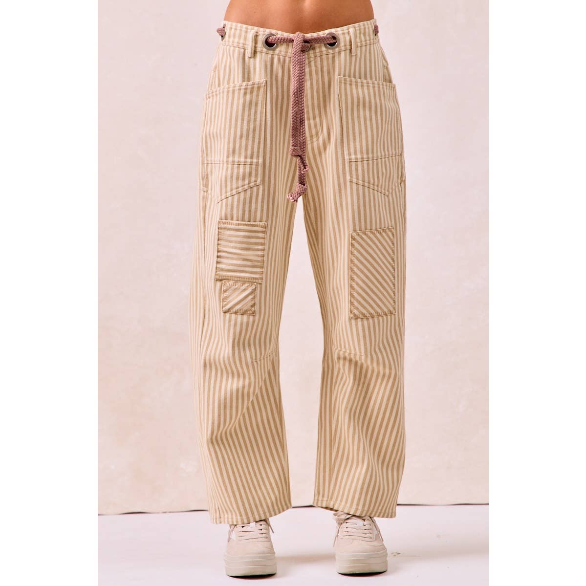 Striped Twill Pants
