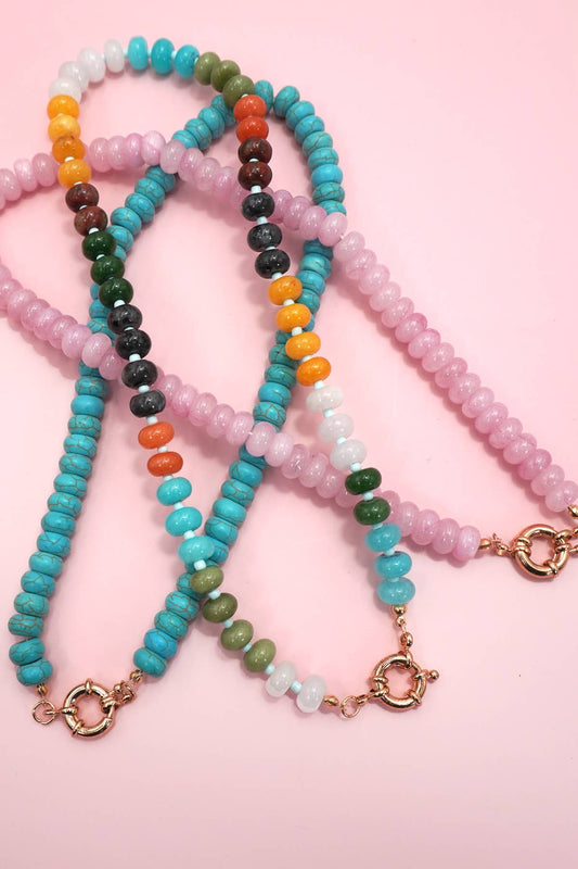 Natural Stone Bead Necklace