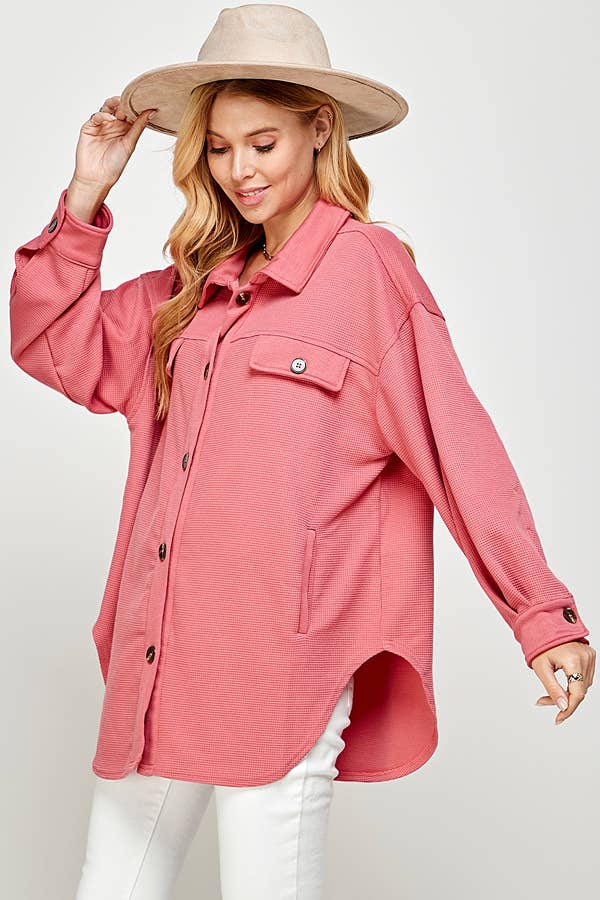 Waffle Scuba Shacket