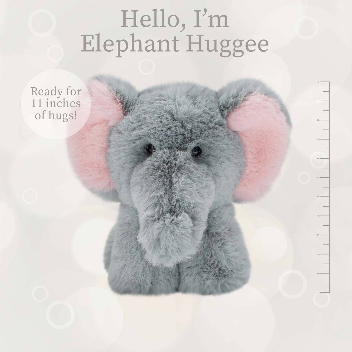 World's Softest 11 inch - Grey Baby Elephant Plush Toy