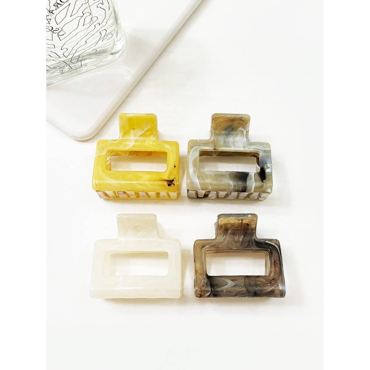 Marbled Duo Medium Hair Claw Clip