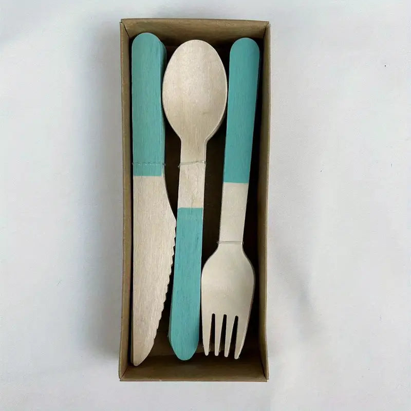 Wooden Cutlery Set-24pcs