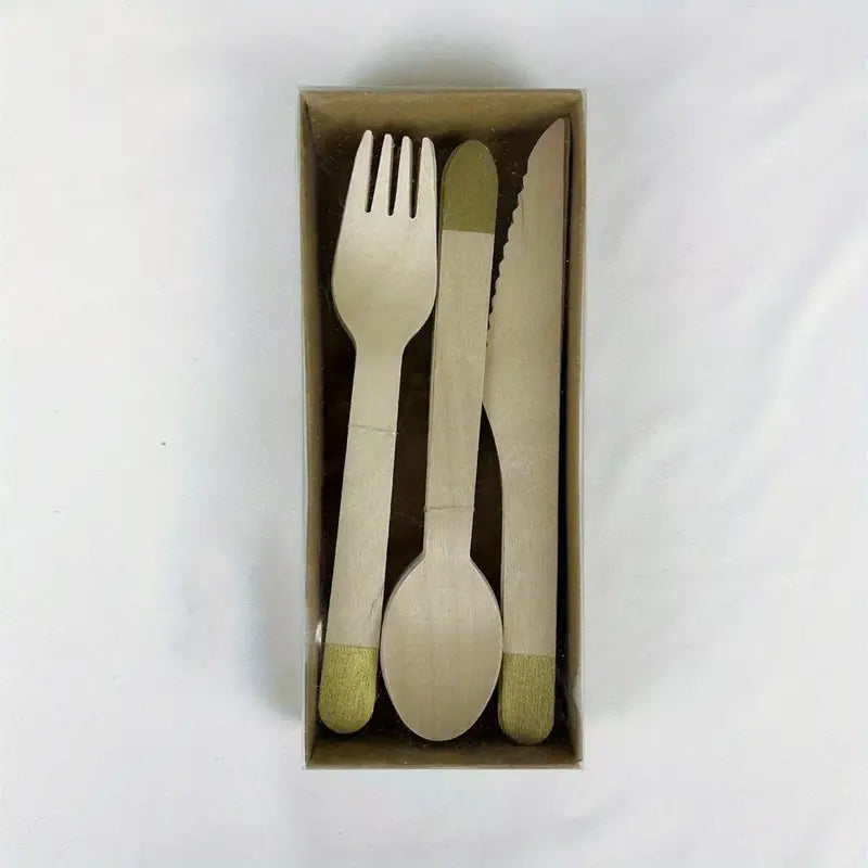 Wooden Cutlery Set-24pcs