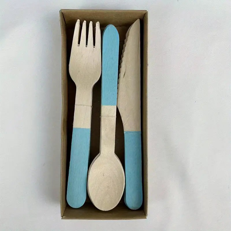 Wooden Cutlery Set-24pcs