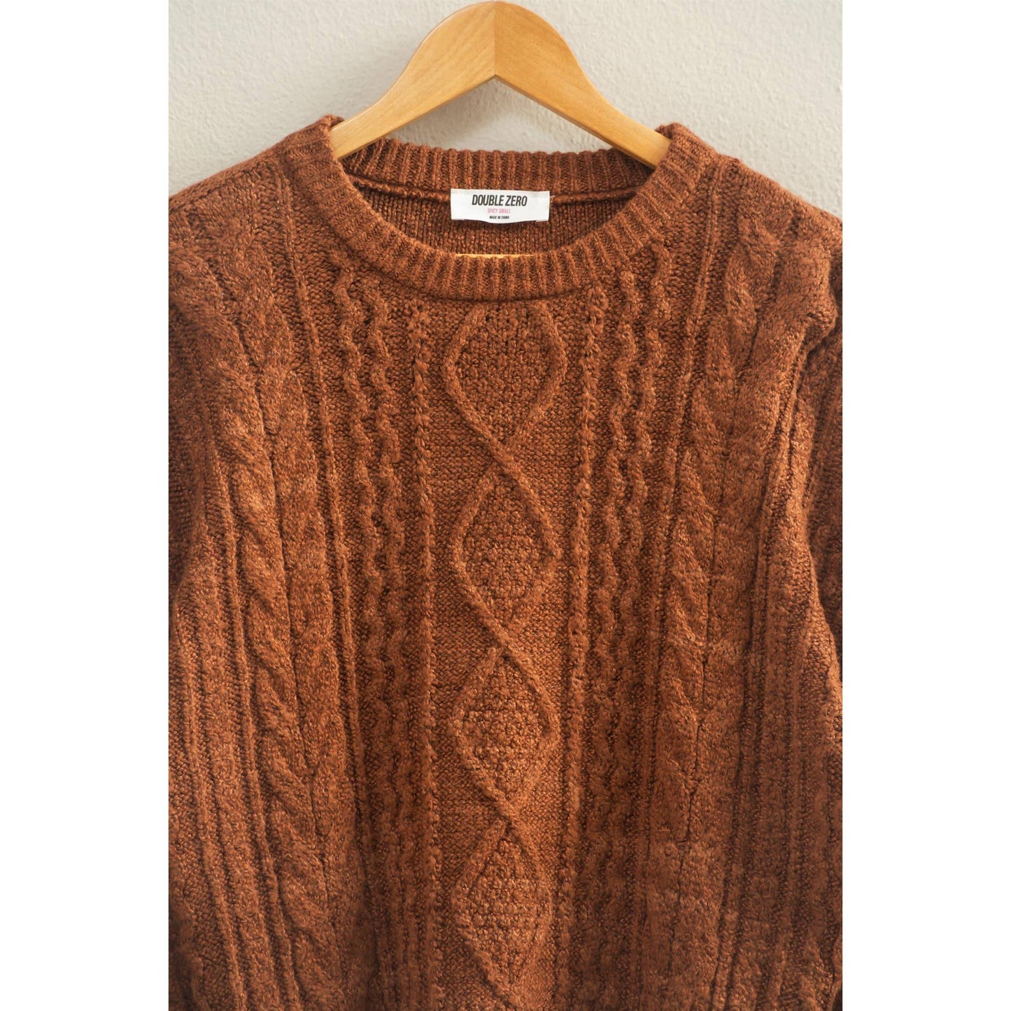 Cable Knit Balloon Sleeve Sweater