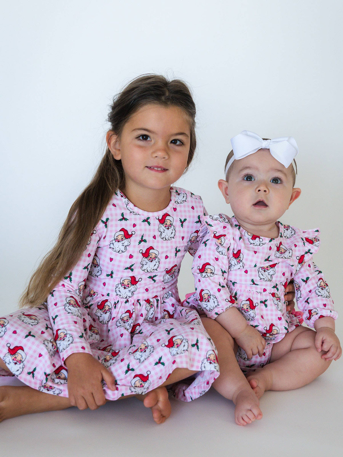 Girls Pink Dear Santa Knit Long Sleeve Twirl Dress