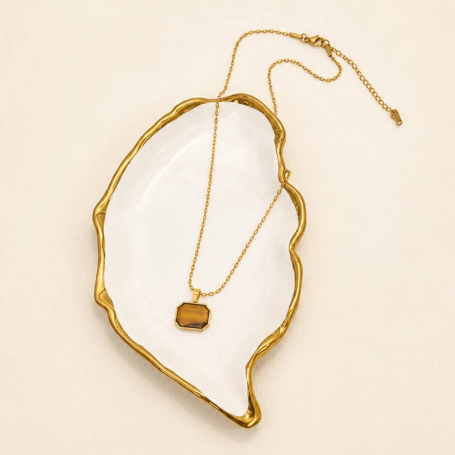 18K Tarnish Free Gemstone Necklace