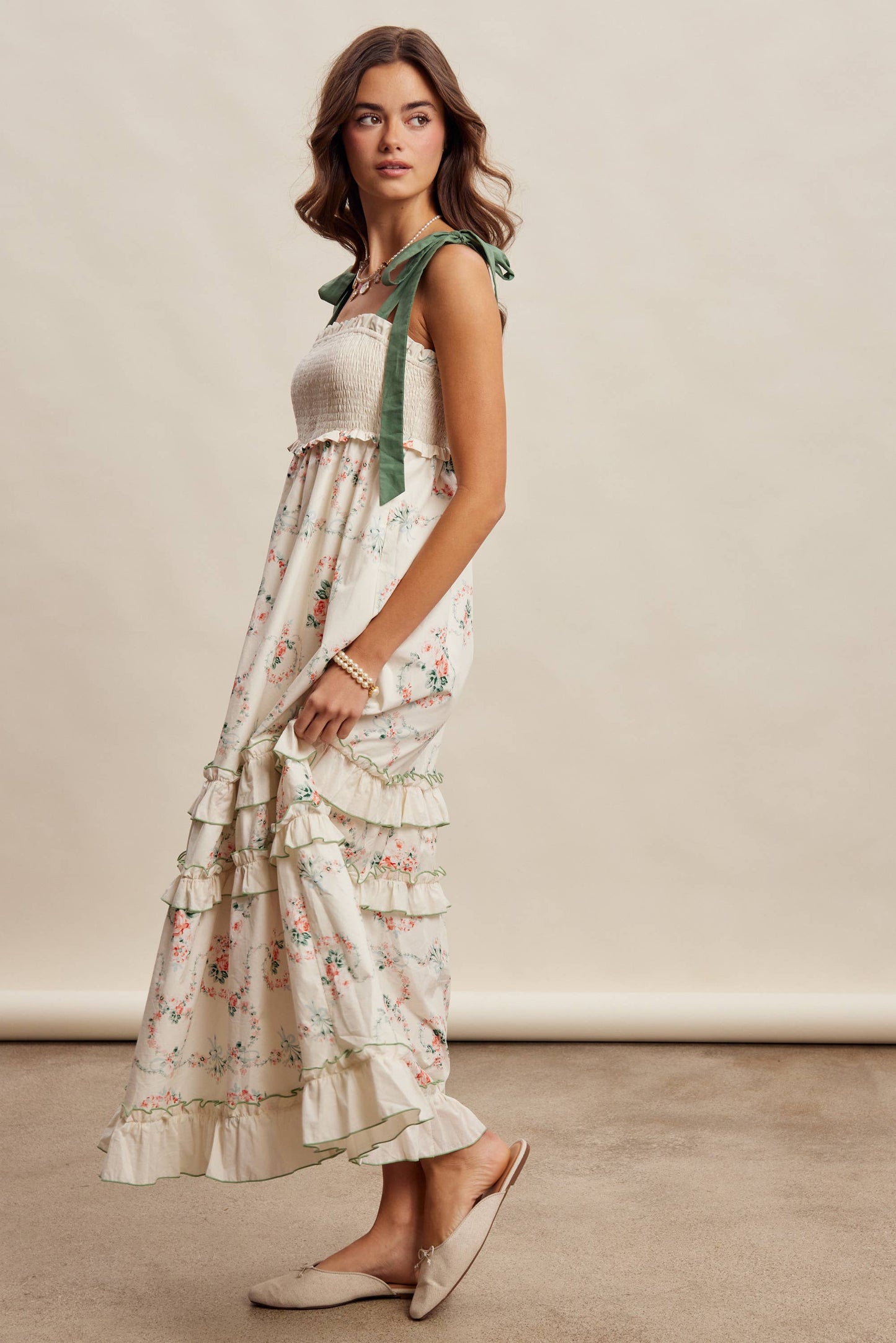 Tea Party Floral Midi Dress