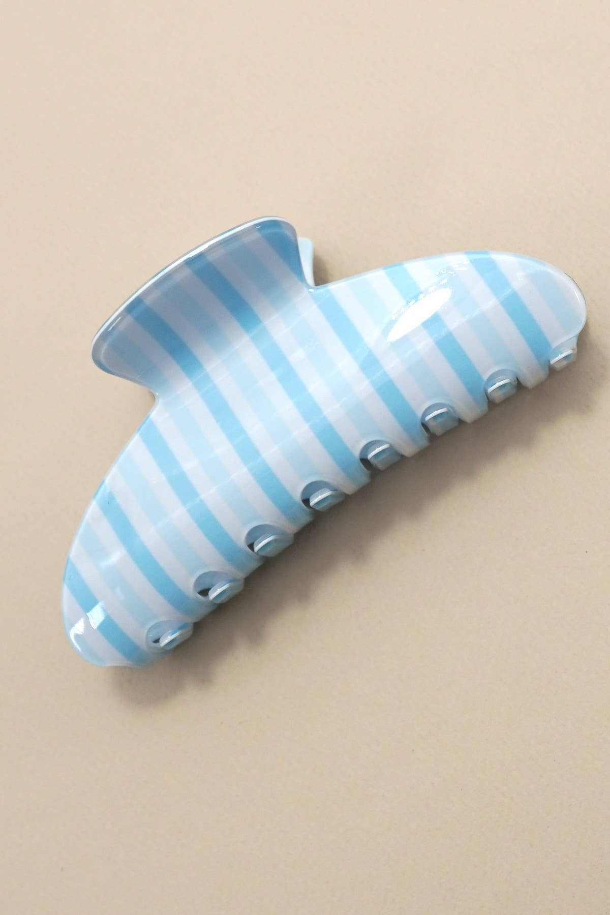 Oval Stripe Hair Claw Clip