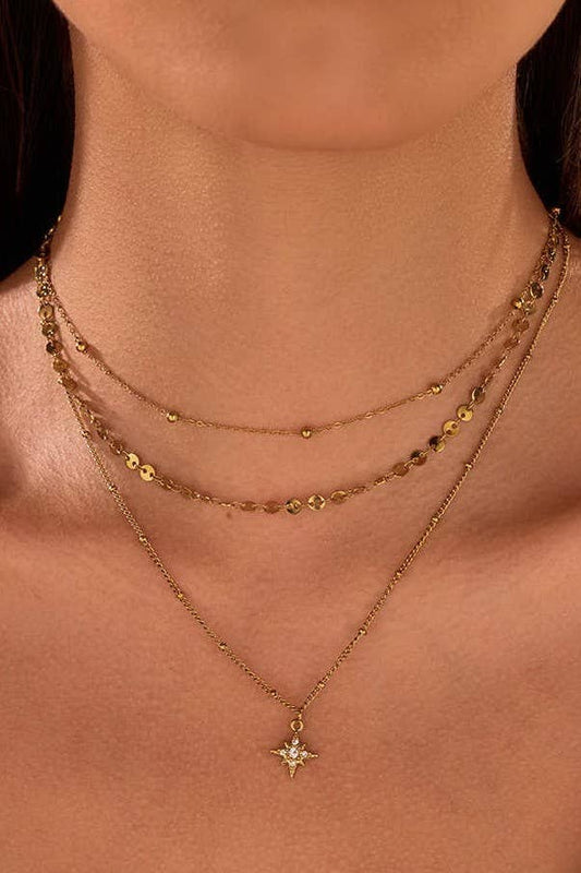 18K Tarnish Free Layered Necklace