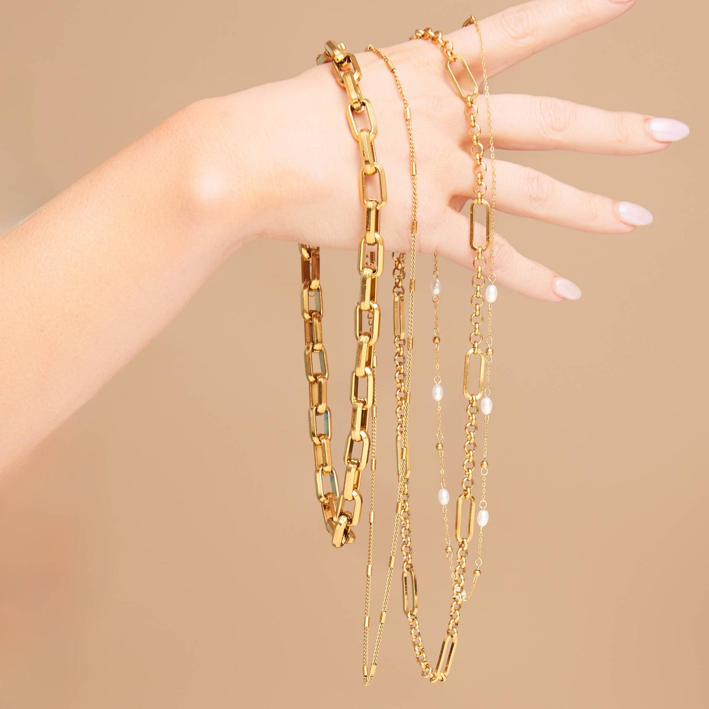 Waterproof Necklace 18" Pearl & Bead Station Narelle