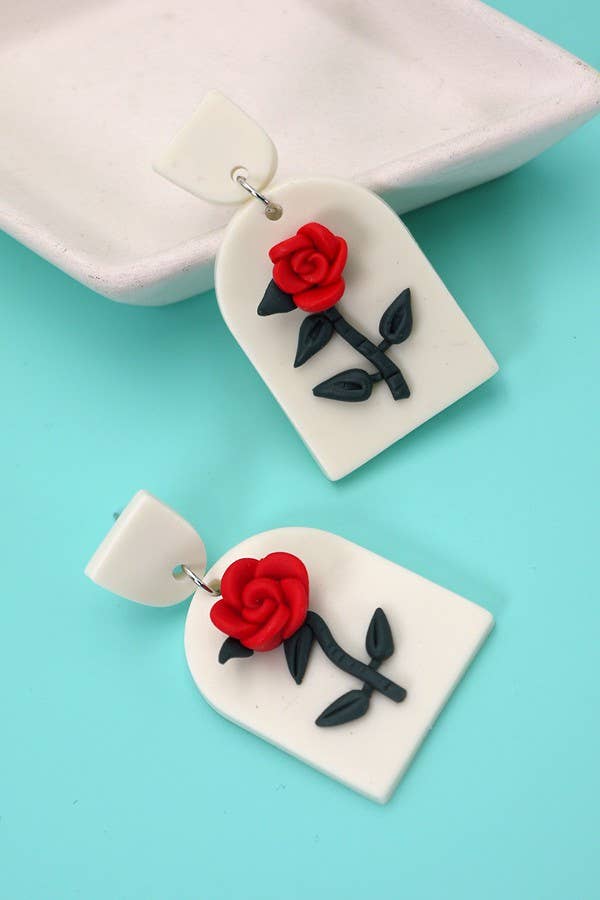 Flower Clay Earrings