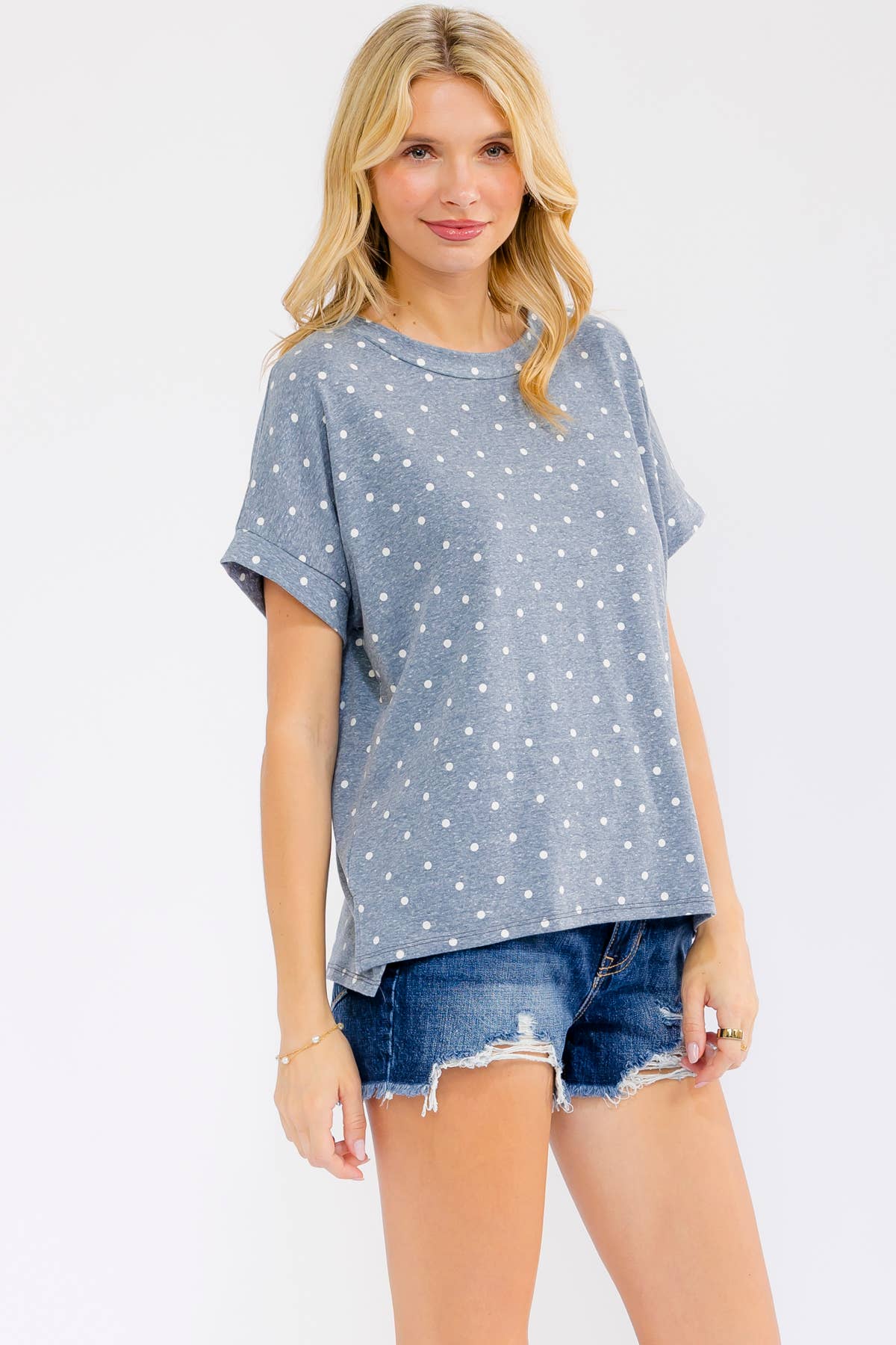 Polka Dot Flowy Top