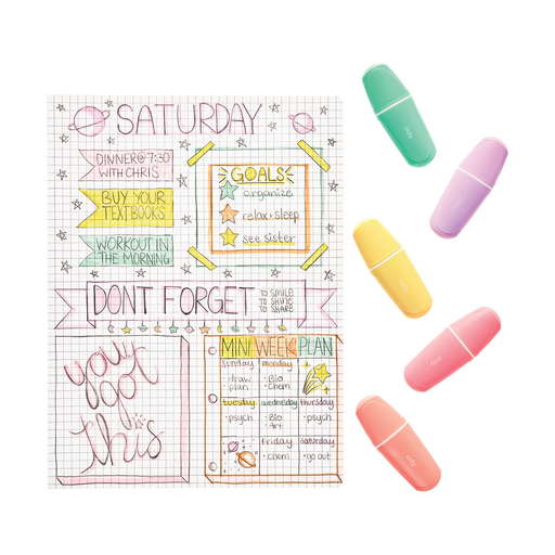 Le Bonbon Patisserie Pastel Highlighters - Set of 5