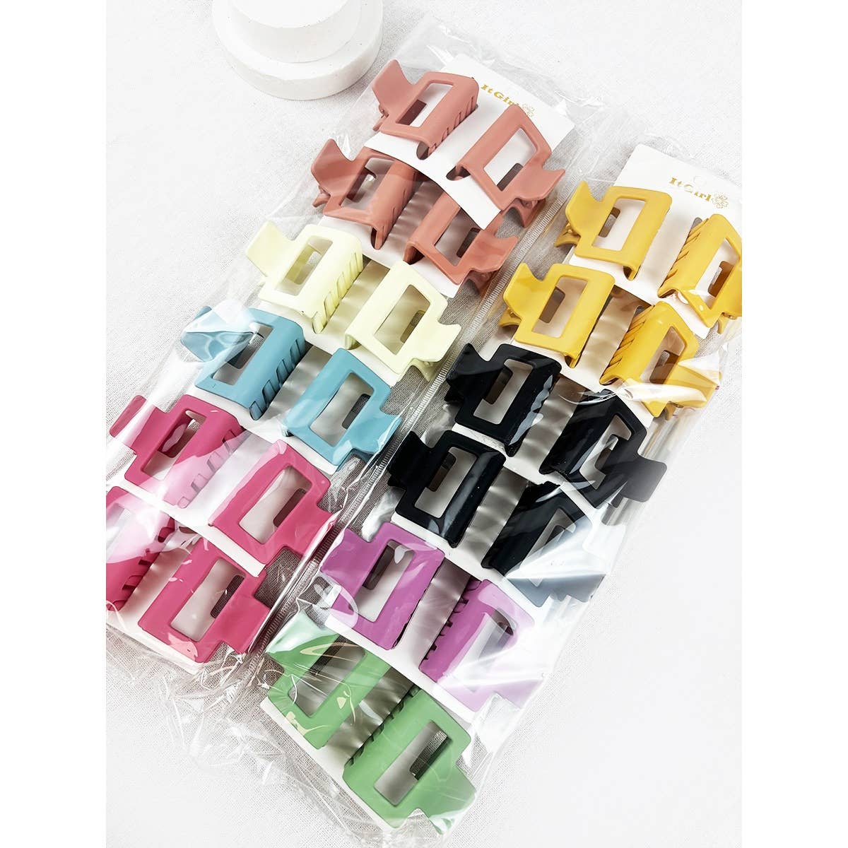 Duo Medium Size Matte Rectangle Claw Clip