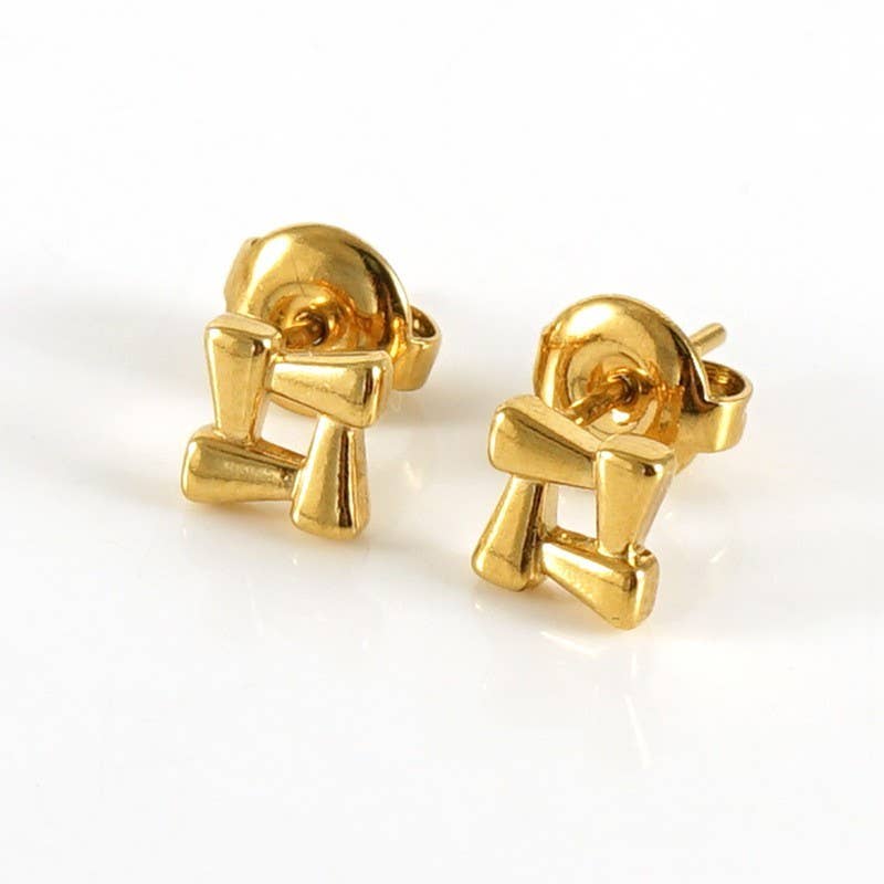 18K Stainless Steel Stud Earrings